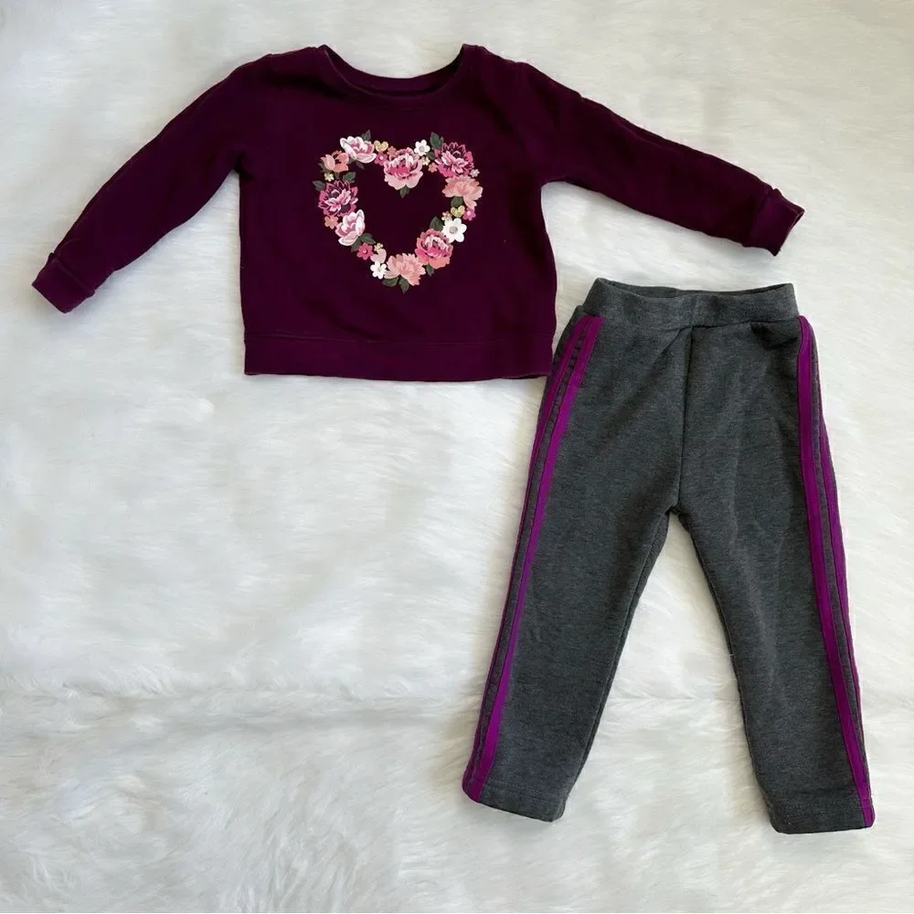 24 Months Baby Girl Long Sleeves & Pants Set LOT